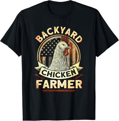 Backyard Chicken Farmer USA Flag T-Shirt