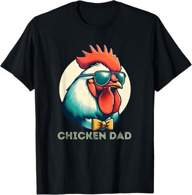 Chicken Dad Retro T-Shirt